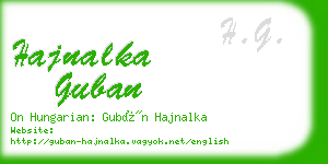 hajnalka guban business card